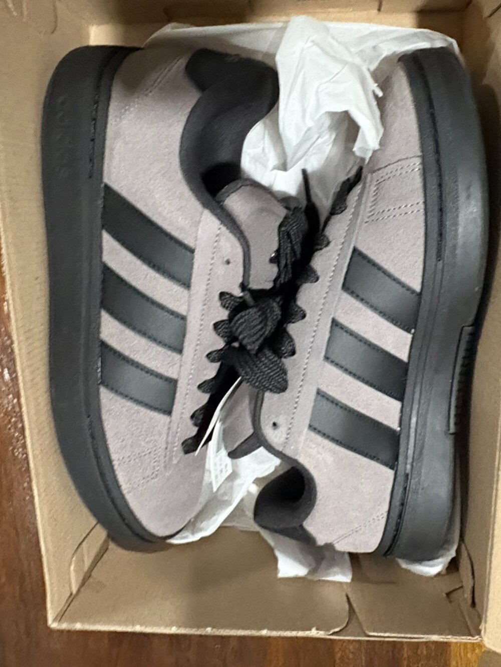 Men's Adidas Grand Court Alpha 00s Sneakers Shoes Gray Black sz 8.5 NEW